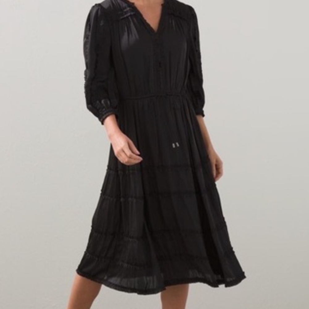 NWT Chico's French Rose Tie Waist  MIDI  Dress